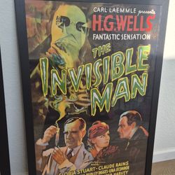 The INVISIBLE MAN FRAMED POSTER