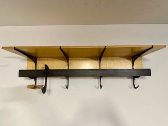 Custom Wall-mounted Coat Hanger and Shelf