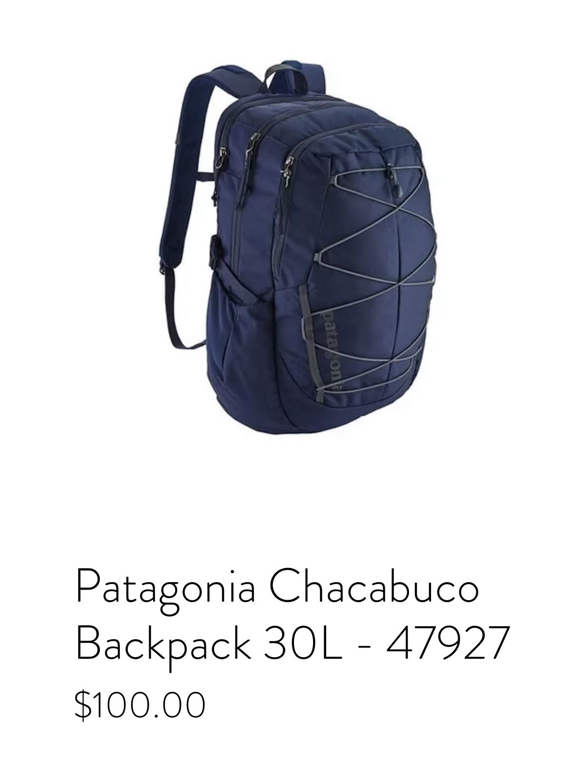 New Patagonia CHACABUCO 30L Backpack Navy Sold out