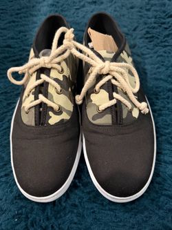 Camo Canvas Lace-Up Sneakers