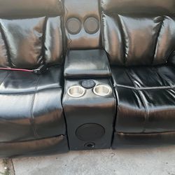 Sofa For two Persons, Color Black with Speaker.