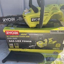RYOBI 40V Brushless 14 in. Cordless Battery Chainsaw (Tool Only)