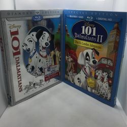 101 Dalmatians 1&2 Blu-ray DVD 