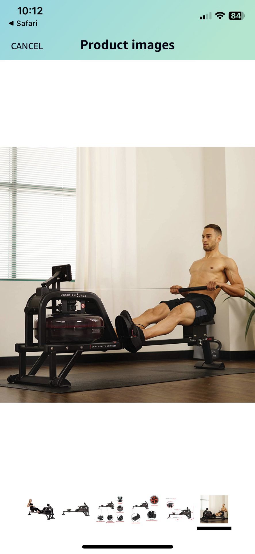 Obsidian Surge 500 Water Rowing Machine