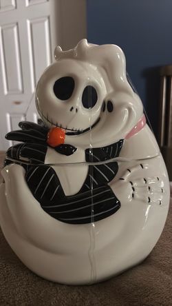 Nightmare Before Christmas Jack Skellington Ceramic Cookie Jar