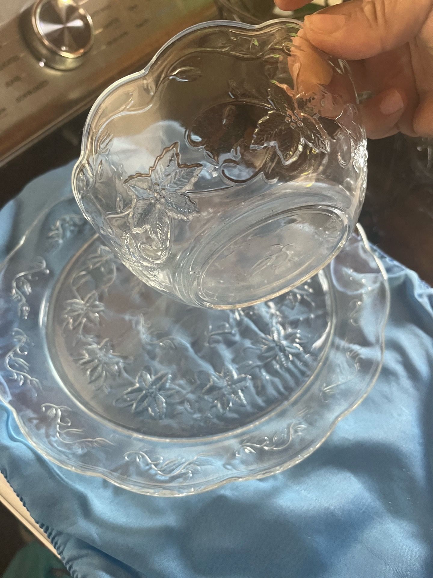 Princess House plates and fruit vase