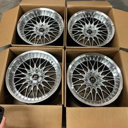 19 INCH STAGGERED SET WORK VSXV STYLE JDM WHEELS RIMS 19X9.5 +22 / 19X10.5 +25 (5X114.3) CB: 73.1