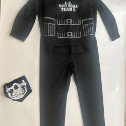 Halloween Costume Boys Black Seal Team Costume Size Large
