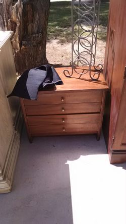 2 drawer wooden nightstand