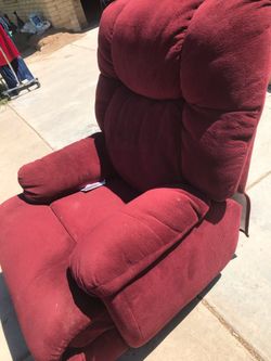 Maroon rocking recliner chair