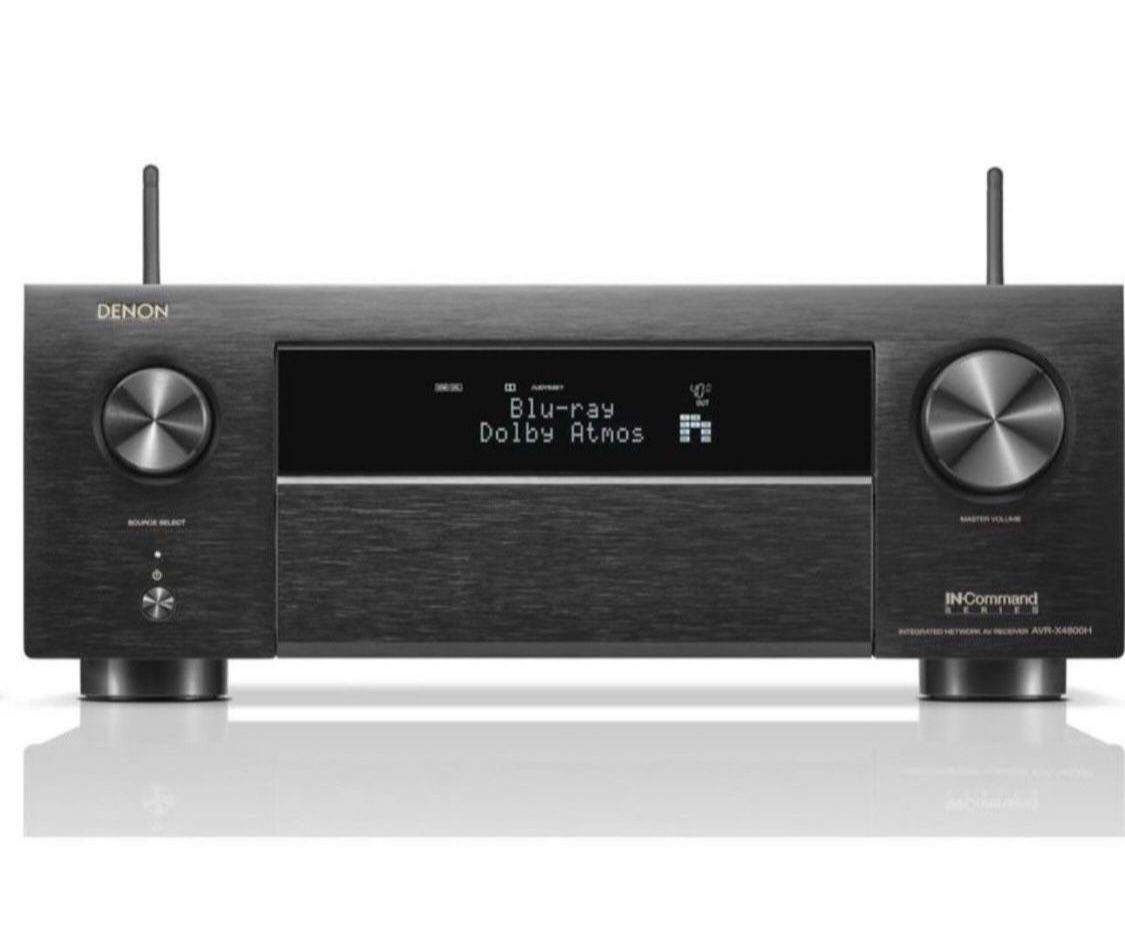 Denon AVR-X4800H 9.4-channel home theater receiver with Dolby Atmos®, Bluetooth®, Apple AirPlay® 2, and Amazon Alexa compatibility