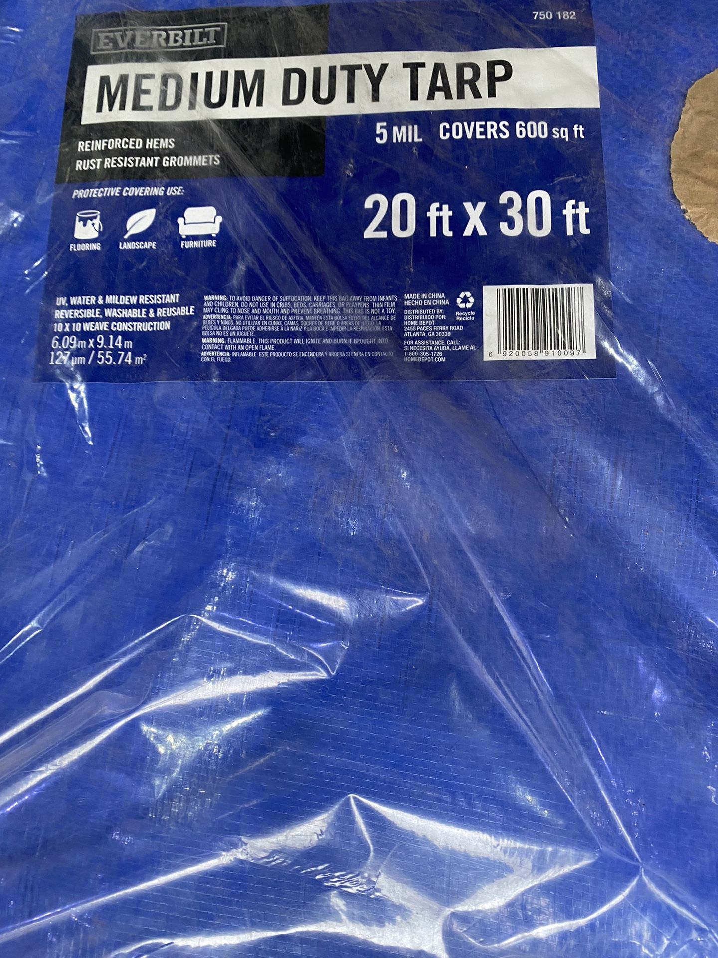 Everbilt Medium Duty Tarp 20x30