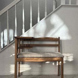 Refinished Vintage Gossip Bench Or Side Table 