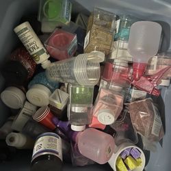 Box Of Glitters And Spray Paint For Crafting 
