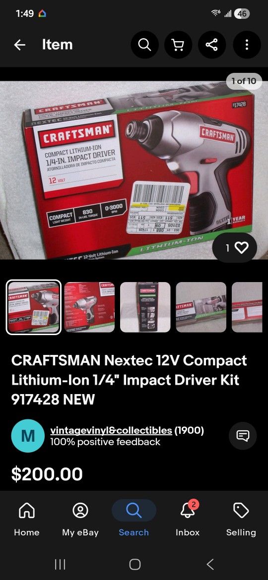 Craftsman 1/4 Impact Driver Tool