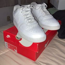 All White Nike Courtvision