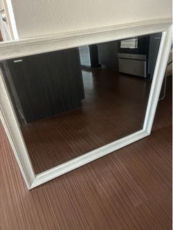 Contemporary white mirror