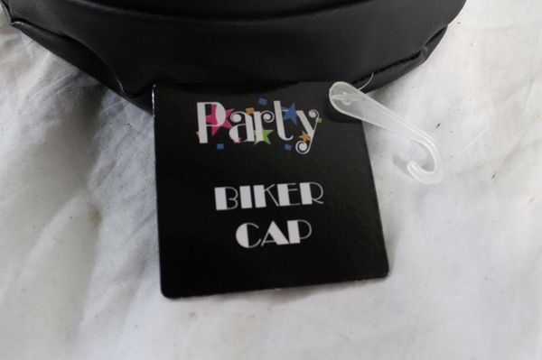 Black Biker Style Halloween/Party Cap