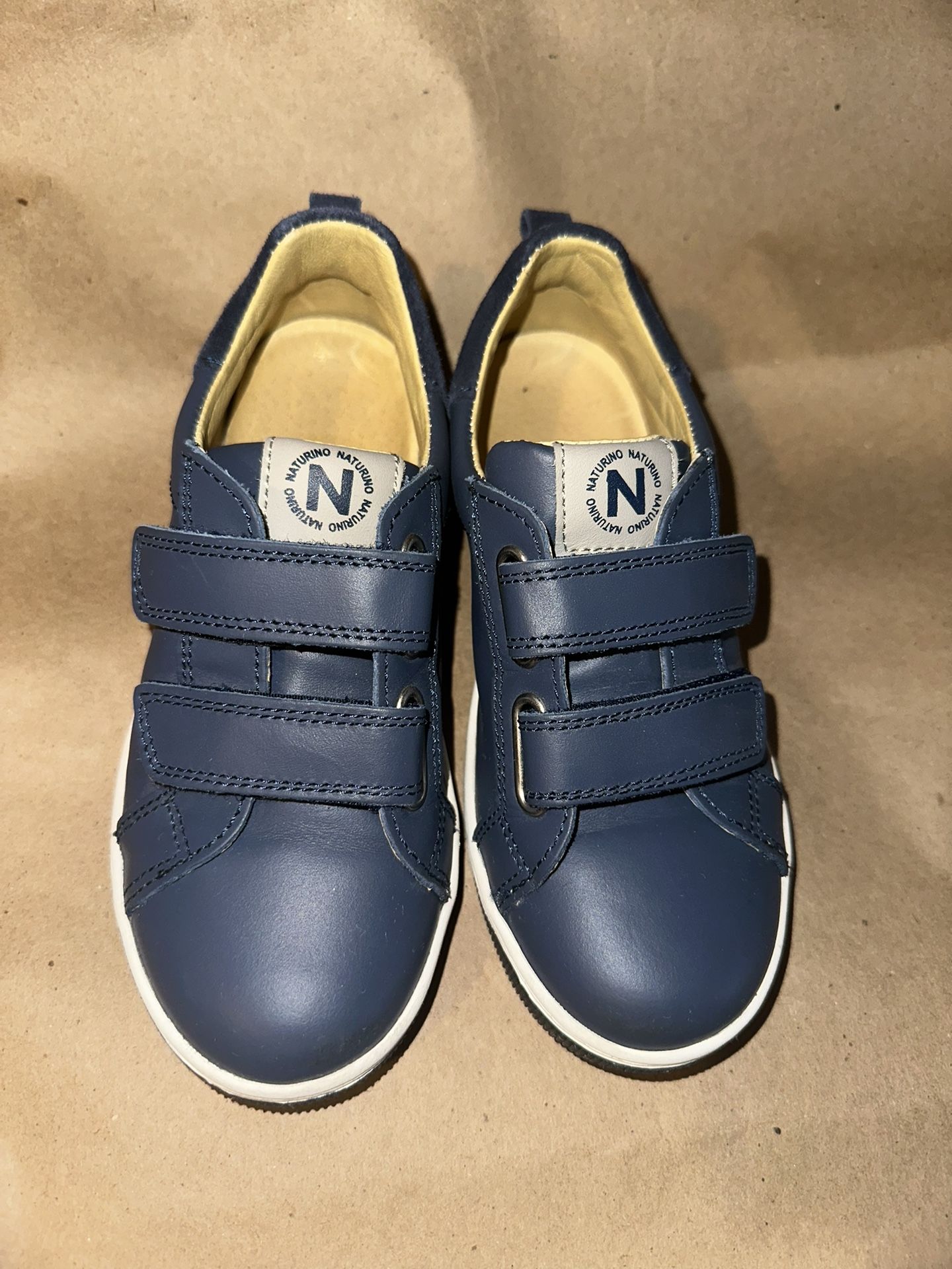Naturino Caleb Nappa leather and suede sneakers, Blue Boys...