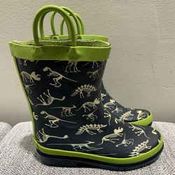 Lily & Dan boys size 11/12 dinosaur rain boots 