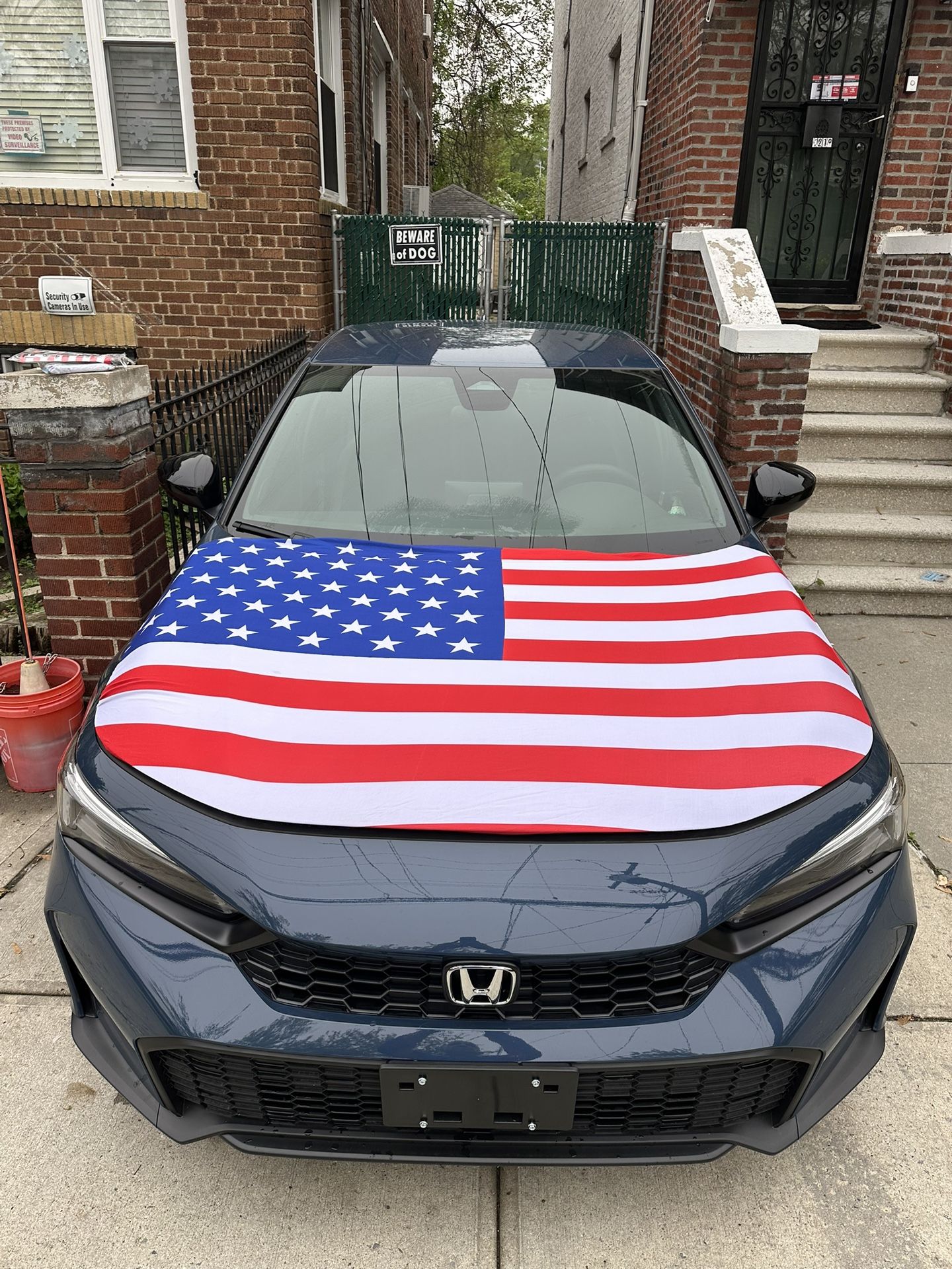 USA Flag Hood Cover Fits All Cars
