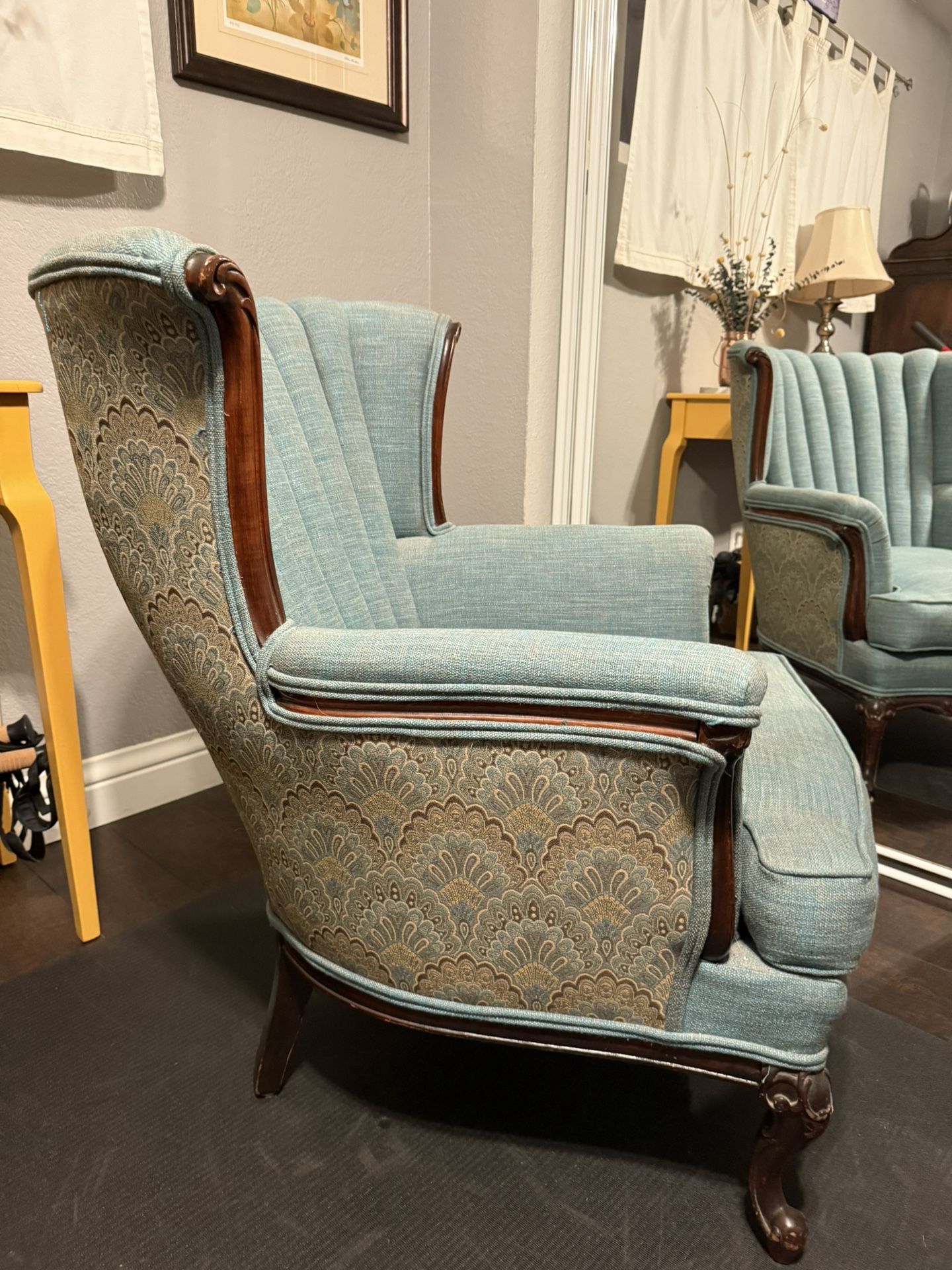 Reupholstered Wingback Chair