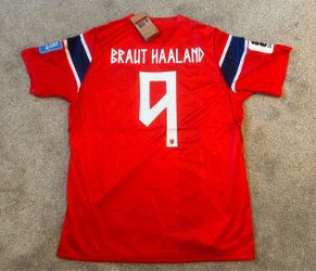 Erling Haaland Nike Norway National Team Soccer Home Red Jersey 2026 FIFA World Cup Mens  Adult S-XL