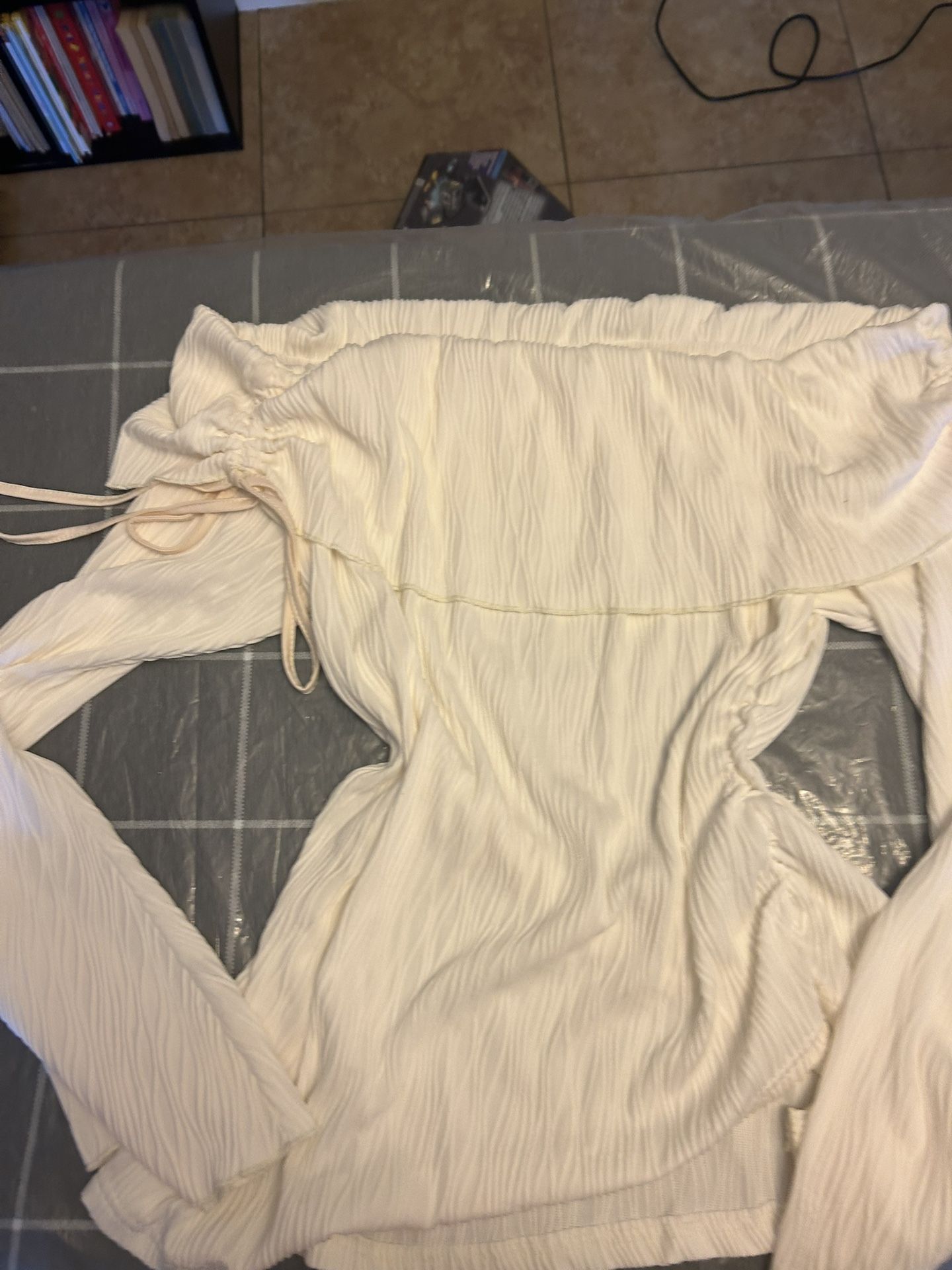 Plus Size Off Shoulder Top Polyester