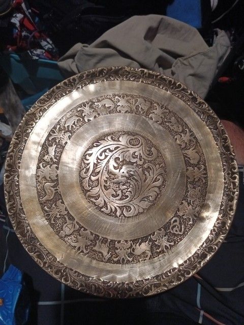 Asian Brass plate With The With The Chine