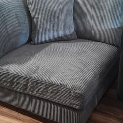 Light Gray Sofa Chair With Ottoman Light Gray 