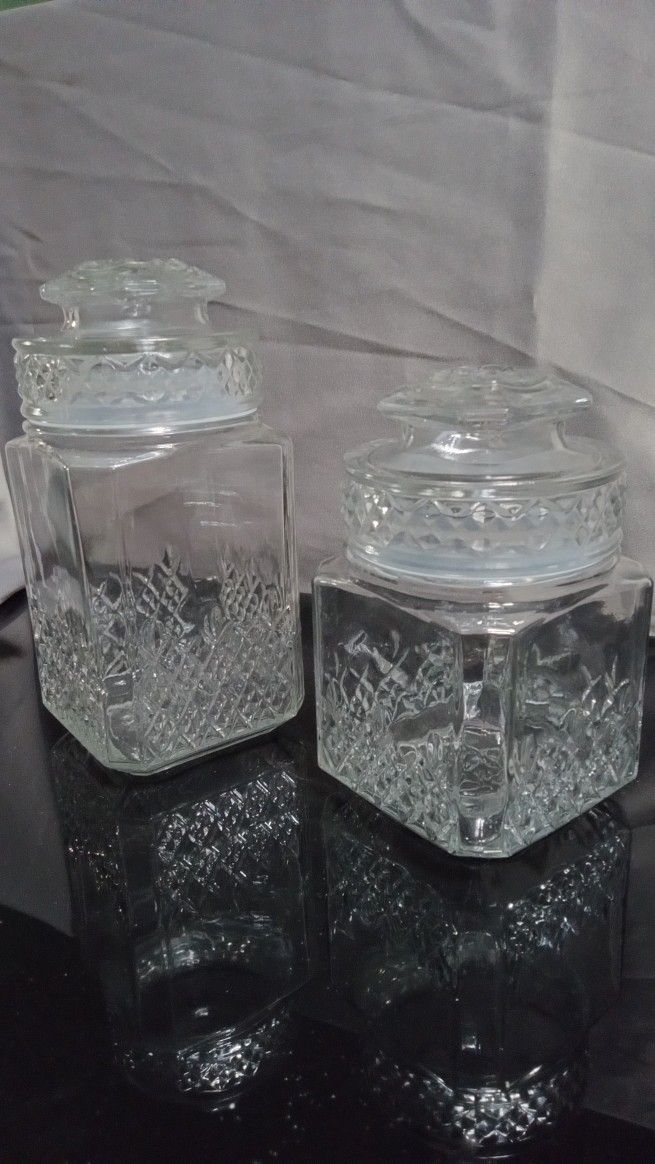 Vintage Koeze Glass Canisters 