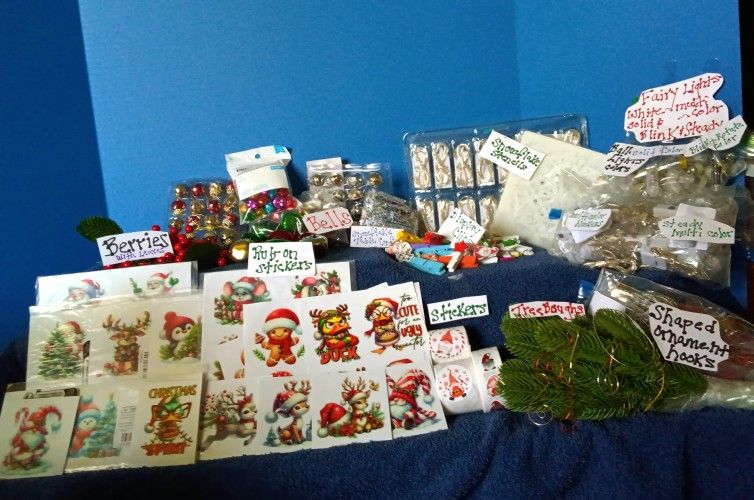 FIRST $$60 TAKES ALL...MUST GO.. CHRISTMAS CRAFT ITEMS