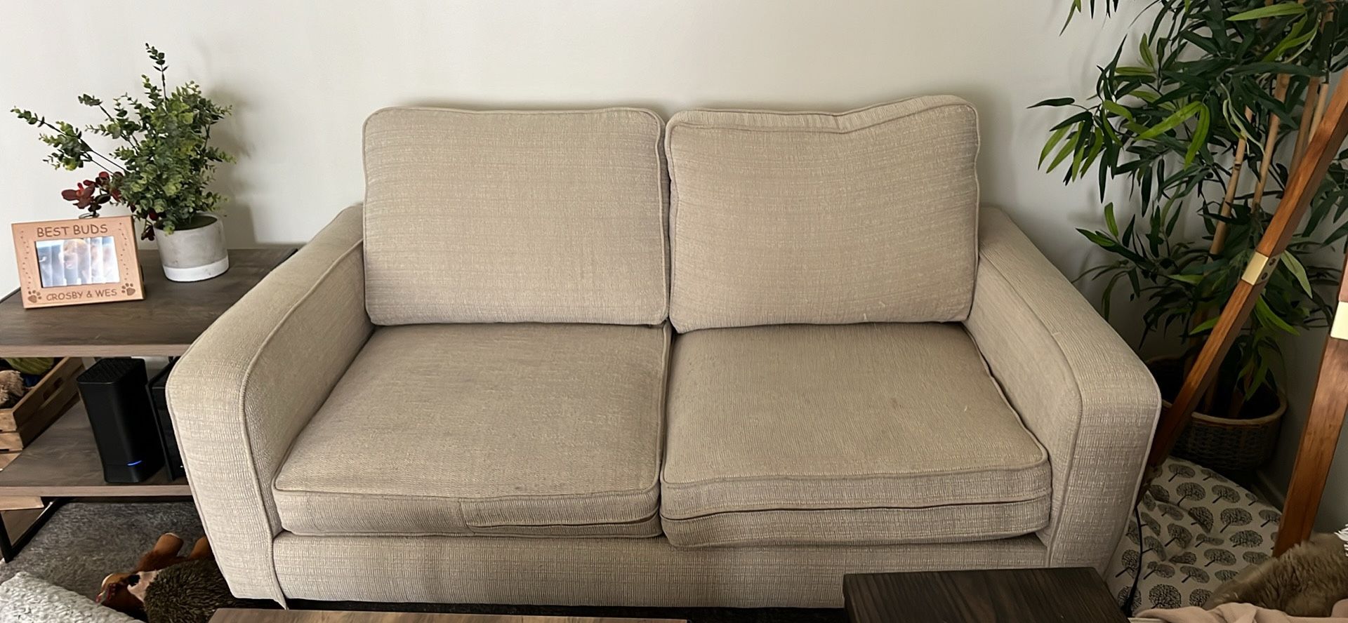 Beige Couch Loveseat