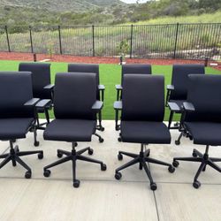 Steelcase Think 3D Knit Back Fully Adjustable Model Office Chair In Black