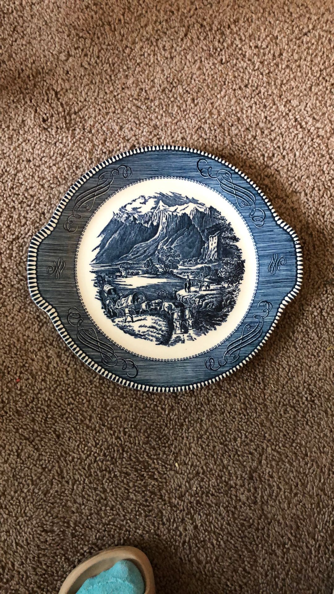 Currier and Ives Ironstone Plate 2 Plates