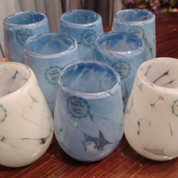 Murano Style Drinking Glasses  X8.