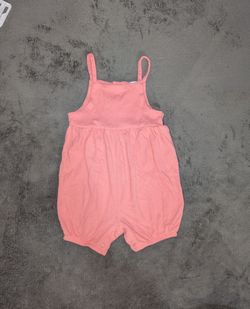 Carter's Coral Pink Tank Romper for Babies