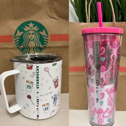 Starbucks x Roller Rabbit Holiday Stainless Steel Cup & Tumbler Duo 2025 Ltd Edition 