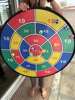 Kids Sticky Ball Dart Board Game Set