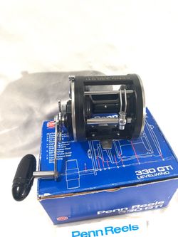 Like new condition with original box and pole clamp Penn 330-GTI Levelwind heavy action, ocean fishing reel. Valued anywhere from $150 to $299