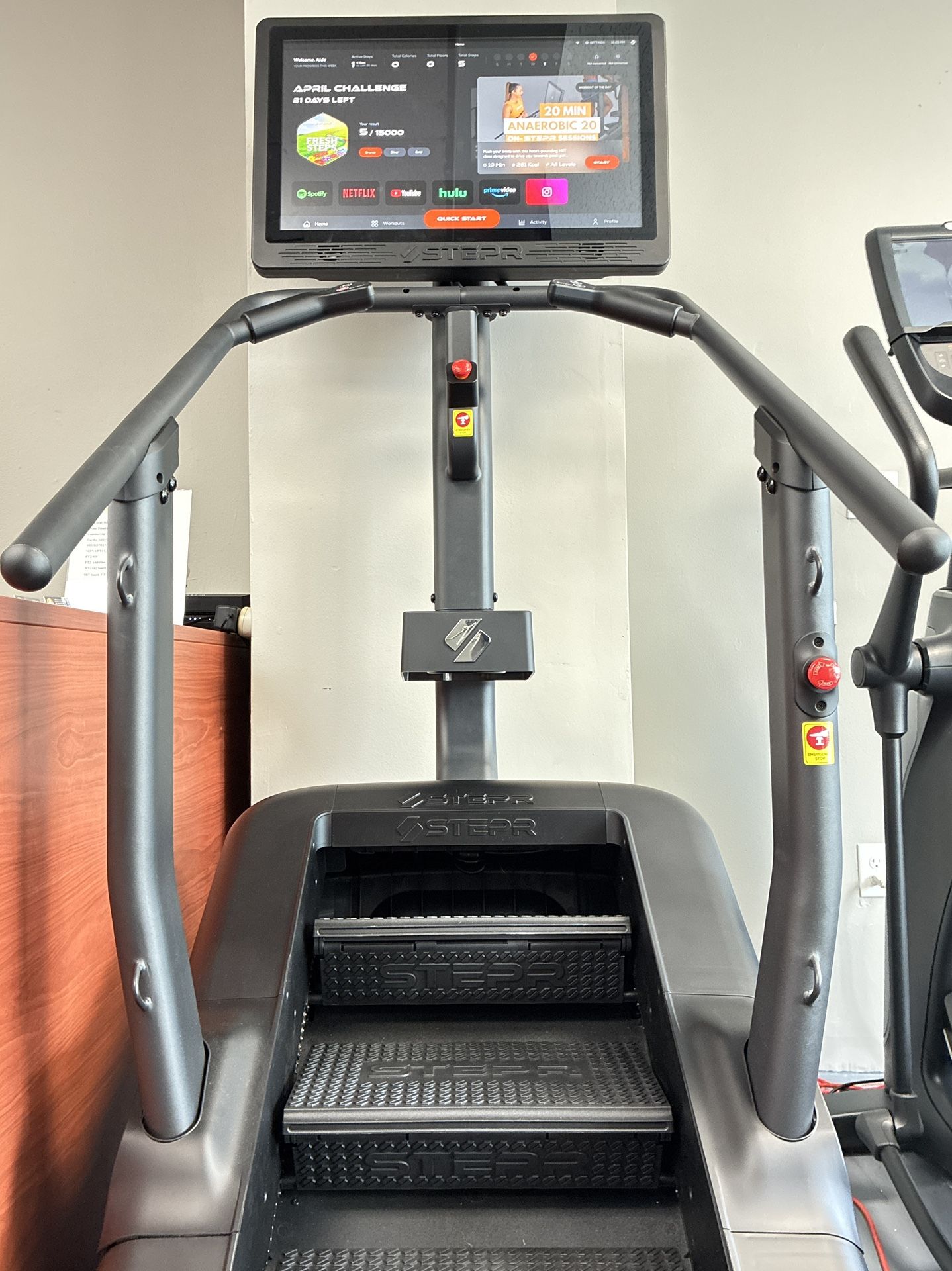 Stepr+ With 27” HD Touch screen Climbing Machine