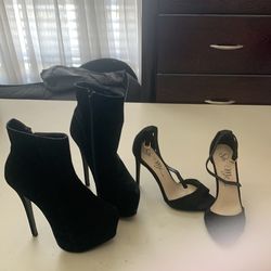 Black high heels 2 for 15