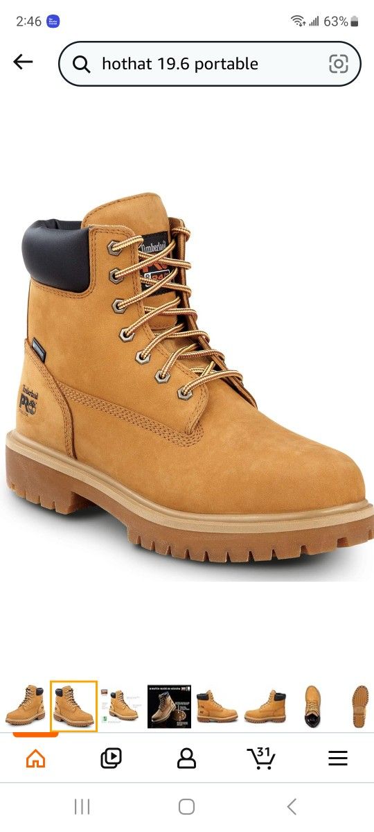 Timberland PRO Women's Direct Attach 6" Steel Safety Toe Insulated Waterproof Industrial Work Boot