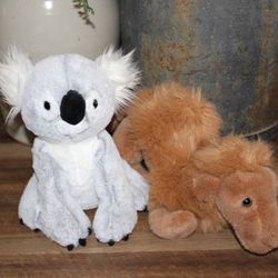  LIKE NEW Soft Plush Koala Bear & Camel Stuffed Animals Stuffies