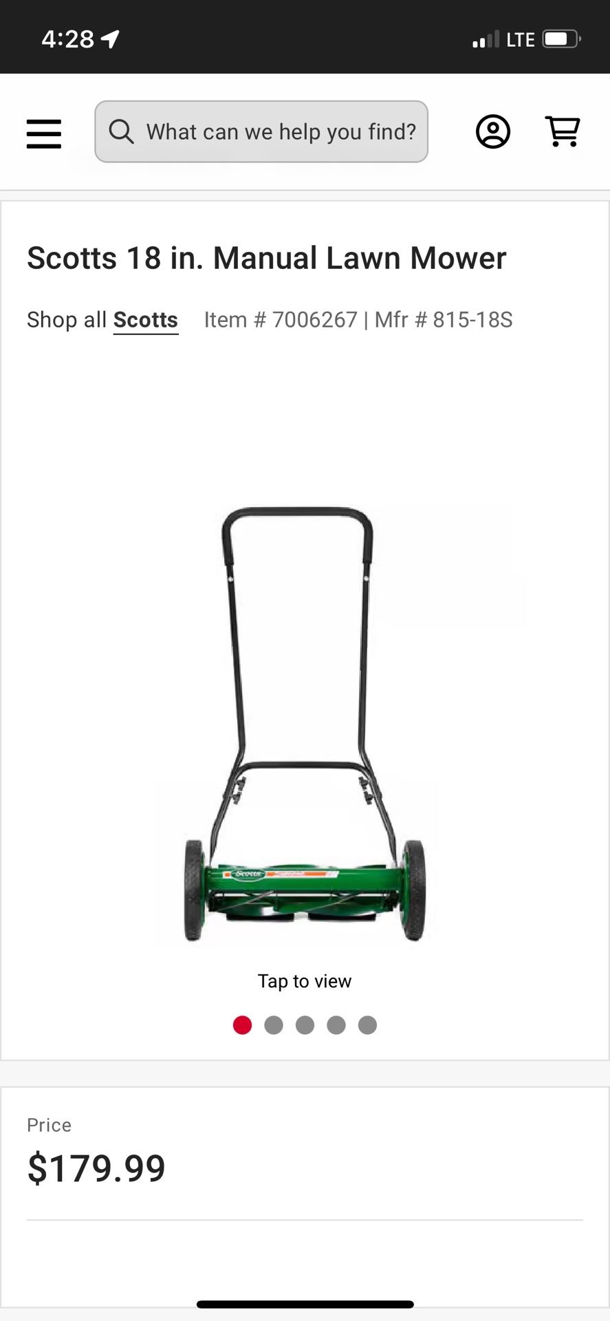 Scott’s Manual Lawn Mower