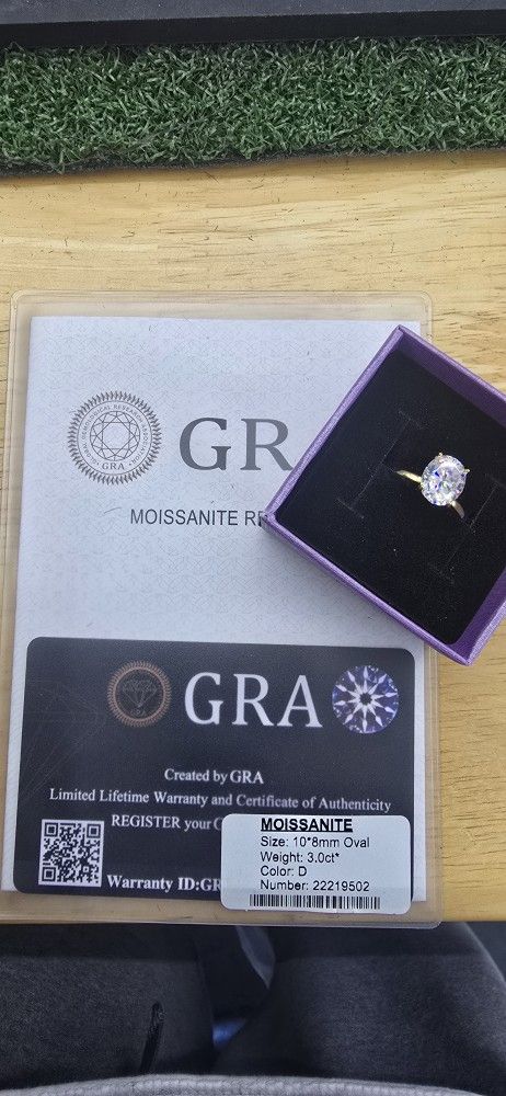 3 Cttw Oval Engagement Ring (Moissanite)