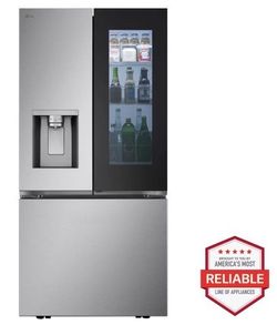 LG Refrigerator Smart 3-Door French Door Refrigerator Standard Depth MAX in Stainless Steel with Craft Ice