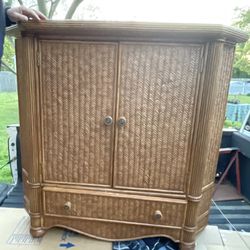 LG Corner Cabinet Wicker Bamboo West Indies Tv Stand Pantry Bar Buffet Rattan