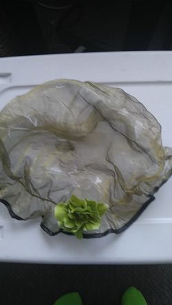 BEST OFFER! Large cloth over plastic shower cap with flower