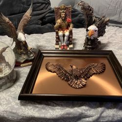 Brass Eagle 🦅 Picture 3 Eagle Sculptures King Arthur Sculpture 